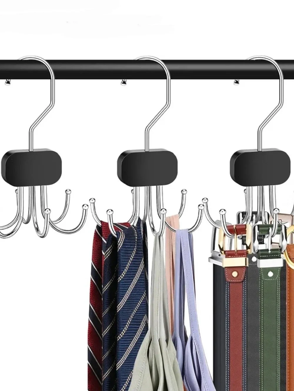 Multi-Hook Rotating Closet Hanger - Black (Home Storage & Organization) BNIB